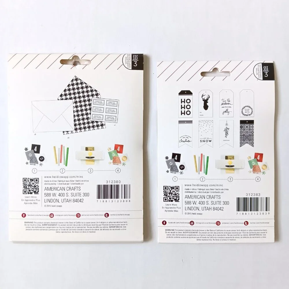 Lot of 8 Heidi Swapp American Crafts Minc Christmas/Holiday Items